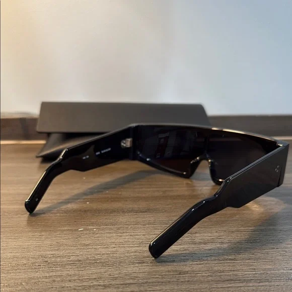 Rick Owens Gene Black Oversized Sunglasses